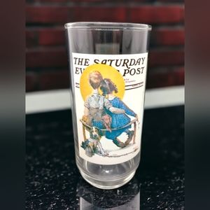 Vintage 1987 Arby's Saturday Evening Post "The Spooner's" Collectable Glass